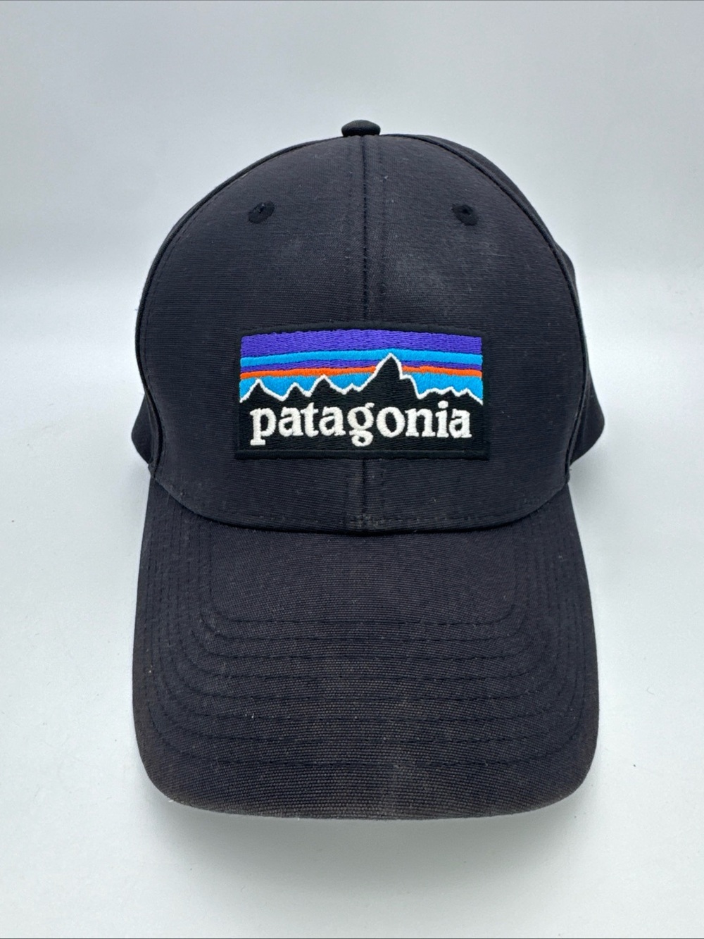 Patagonia Trucker Hat Mens OSFA Black P-6 Logo Snapback Cap